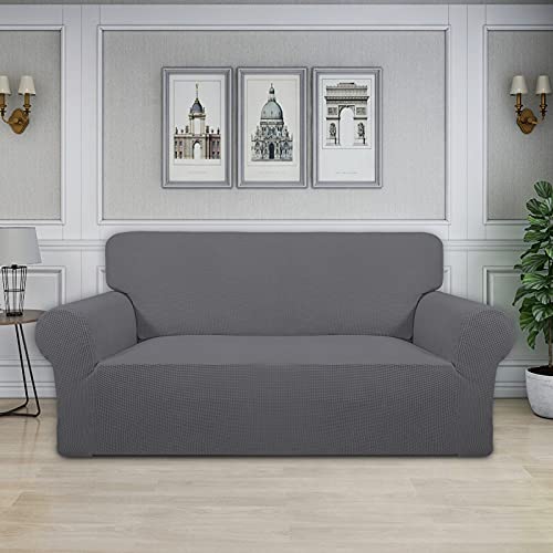Stretch Oversized Loveseat Couch Covers Washable Grey (Medium-XL Loveseat / Grey)
