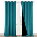 Full Shading Curtains for Windows (Peacock Teal / 52"W x 95"L (Pack of 2))
