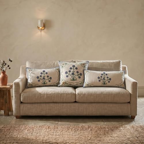 Designer Vintage Linen Throw Pillow Cover (18" x 18" (Pack of 2) / Ivar B)
