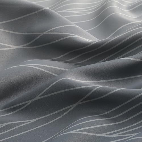 Grey and Greyish White Ombre Blackout Curtains for Bedroom 36 Inch Long (Grey and Greyish White / 52"W x 36"L (Pack of 2))