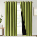 100% Blackout Window Curtain Panels (Fresh Green / 70"W x 84"L (Pack of 2))
