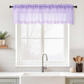 Valances for Windows 14 inch Length 2 Panels (42"W x 14"L (Pack of 2) / Lavender)