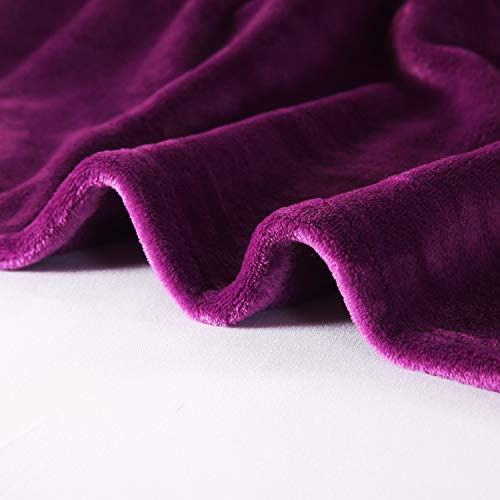 Large Flannel Fleece Throw Blanket (60"x80" / Purple)