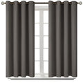 Grey Blackout Curtains for Bedroom 45 Inch Long (Grey / 52"W x 45"L (Pack of 2))