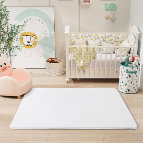 Modern Washable Runner Rugs (2' x 4' (Runner) / White)