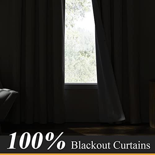 Natural Linen Blended Curtains for Living Room (Cream Beige / 52"W x 63"L (Pack of 2))