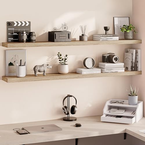 Floating Shelves for Wall (Natural Oak / 60 inches)