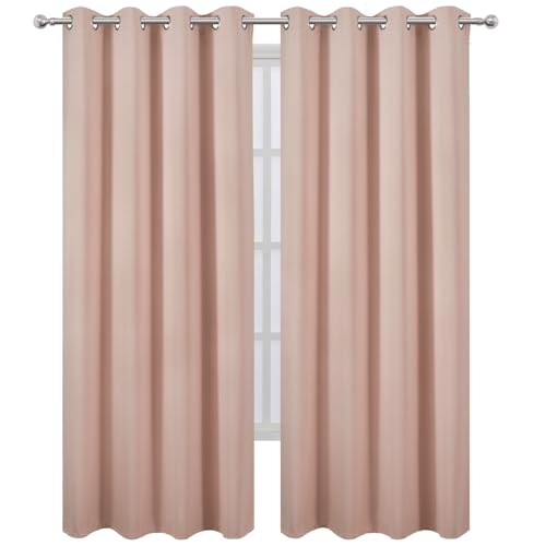 Blackout Curtains 66 x 84 inch (Blush / 66"W x 84"L (Pack of 2))