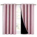 100% Blackout Curtains 45 inches Long (Lavender Pink / 52"W x 45"L (Pack of 2))