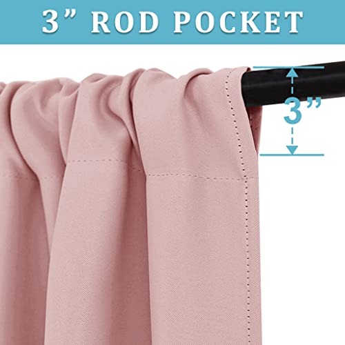 Small Window Curtains 45 inches Length for Kitchen Cafe Bathroom (Peach Blush / 42"W x 45"L (Pack of 2))
