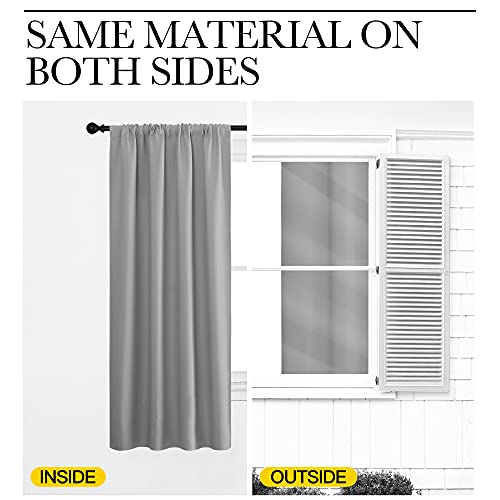 Window Curtains for Bedroom (Silver Grey / 42"W x 48"L (Pack of 2))