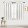 Blackout Curtains for Bedroom Living Room 38 x 45 Inch Long Ivory (Ivory / 38"W x 45"L (Pack of 2))