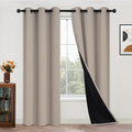 Natural Blackout Curtains 84 Inches Long for Bedroom 42" Wide 2 PCS (42"W x 84"L (Pack of 2) / Natural)