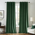 Velvet Blackout Curtains 52x108 inches 2 Panels Hunter Green (Hunter Green / 52"W x 108"L (Pack of 2))