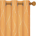 Living Room Curtains 72 Inches Long (Orange/Wave Dots / 42"W x 72"L (Pack of 2))