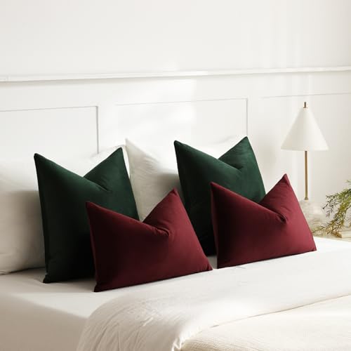 Throw Pillow Covers 20x20 Dark Green (Dark Green / 20" x 20" (Pack of 2))