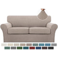 3 Piece Sofa Covers for 2 Cushion Couch Sofa Slipcover Soft Couch Cover for Dogs (Sofa (2 Cushion) / Sand)