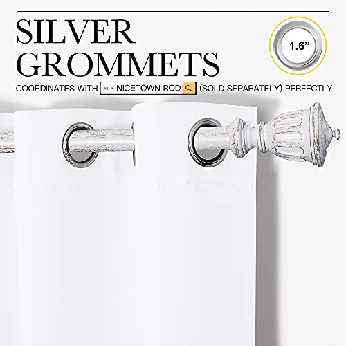 White Curtains for Sliding Door (Pure White / 55"W x 90"L (Pack of 2))