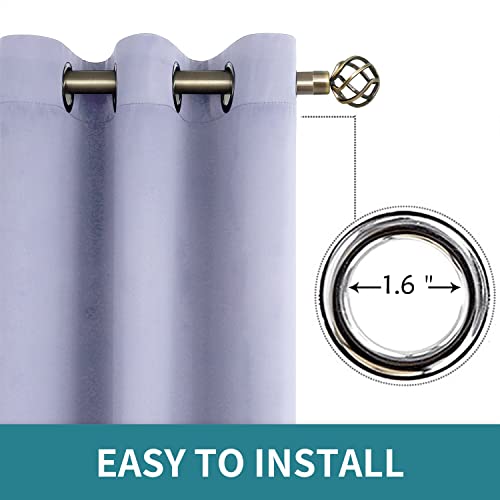 Lavander Room Darkening Curtains 84 Inch for Living Room (Lavander / 42"W x 84"L (Pack of 2))
