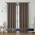 Ava Brown Blackout Curtains for Bedroom 84 Inch Length 2 Panels Set (Brown / 40"W x 84"L (Pack of 2))