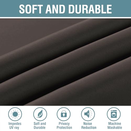 Living Room Curtains 96 Inches Long Christmas Deals Blackout Drapes Thermal Insulated Grommet Extra Long Curtains for Patio Sliding Glass Door (52"W x 96"L (Pack of 1) / Chocolate Brown)