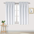 Blackout Curtains for Bedroom Living Room 38 x 45 Inch Long 2 Panels (Greyish White / 38"W x 45"L (Pack of 2))