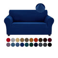 Stretch Loveseat Couch Cover (Classic Blue / Medium（55"-78"))