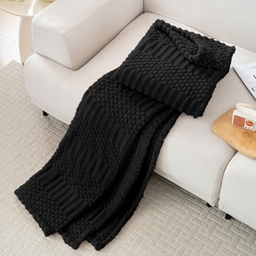 90x90 Inch Black Queen Large Blanket (Black / Queen(90x90))