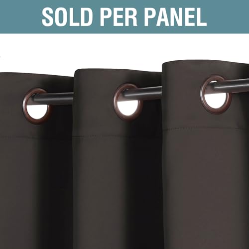 Living Room Curtains 96 Inches Long Christmas Deals Blackout Drapes Thermal Insulated Grommet Extra Long Curtains for Patio Sliding Glass Door (52"W x 96"L (Pack of 1) / Chocolate Brown)
