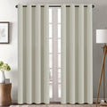 Blackout Curtain for Living Room Thermal Insulated Window Treatment Curtain Extra Long 96 inch Length Energy Saving Solid Grommet Top Blackout Drape (52"W x 96"L (Pack of 1) / Pale Oak)