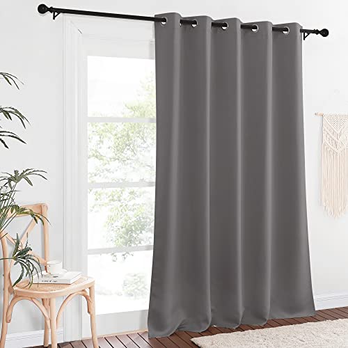 Blackout Gray Curtain 110 inch Length (Grey / 66"W x 110"L (Pack of 1))