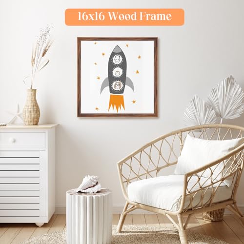 16x16 Wood Frame Brown (Brown / 16x16)