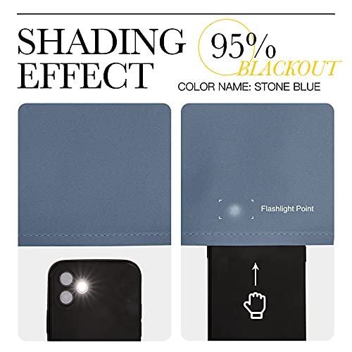 Kitchen Curtains (Stone Blue / 34"W x 54"L (Pack of 2))