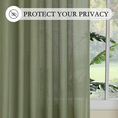 Patio Curtains for Sliding Door 90 inch Length 2 Panels Set (50"W x 90"L (Pack of 2) / Sage Green-new)