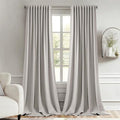 Cobblestone Back Tab Blackout Curtains 52x96 Inch Long 2 Panels Set (Cobblestone / 52"W x 96"L (Pack of 2))