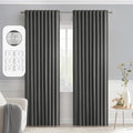 Grey Back Tab Blackout Curtains 52x72 Inches Long 2 Panels Set (Grey / 52"W x 72"L (Pack of 2))