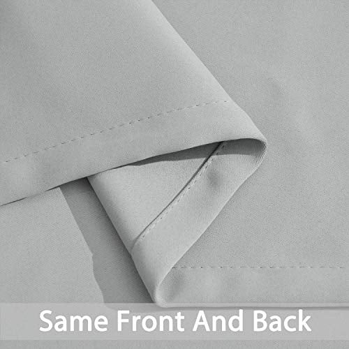 Light Gray Blackout Curtains Light Blocking Thermal Insulated Window Panels (Light Grey / 38"W x 45"L (Pack of 2))