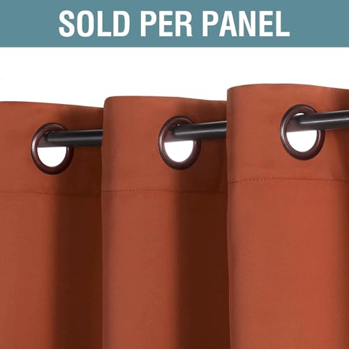 Ultra Soft Blackout Curtains for Bedroom 84 Inches Thermal Insulated Window Curtain for Living Room (52"W x 84"L (Pack of 1) / Orange)