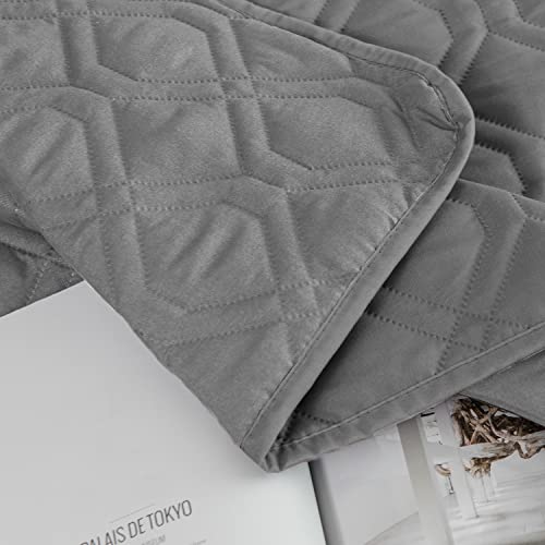 Waterproof Blanket Reversible Dog Bed Cover Pet Blanket for Furniture Bed Couch Sofa (68x82 Inch (Pack of 1) / Lightgrey)