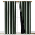 100% Blackout Window Curtain Panels (Dark Mallard / 70"W x 84"L (Pack of 2))