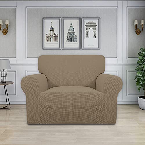 Stretch Oversized Chair Slipcover with Arm Washable Natural (Small-XL Chair / Natural)