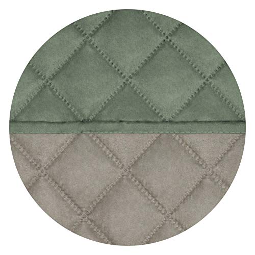 Reversible Quilted Couch Covers for Dogs Sofa Cover 4 Seater 88" (XX-Large / Greyish Green/Beige)