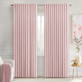 Light Pink Back Tab Blackout Curtains 72x84 Inch Length 2 Panels Set (Light Pink / 72"W x 84"L (Pack of 2))