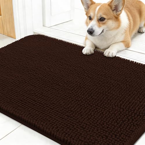 Dog Door Mat for Muddy Paws 30x17 (Brown / 30" X 17")