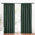 Large Blackout Curtains for Bedroom Living Room 84 inches Long (Dark Green / 70"W x 84"L (Pack of 2))