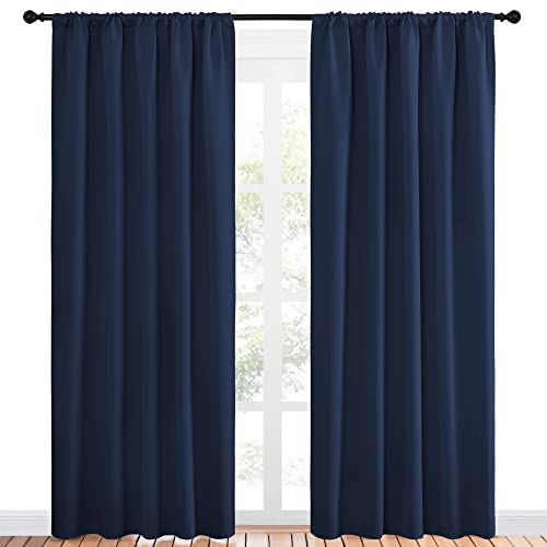 Navy Curtains Blackout Draperies (Navy / 52"W x 84"L (Pack of 2))