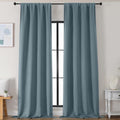 Stone Blue Blackout Curtains for Bedroom 102 Inches Long 2 Panels (Stone Blue / 50"W x 102"L (Pack of 2))