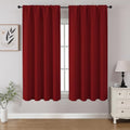 Red Blackout Curtains 45 inch Length 2 Panels Set (Red / 52"W x 45"L (Pack of 2))