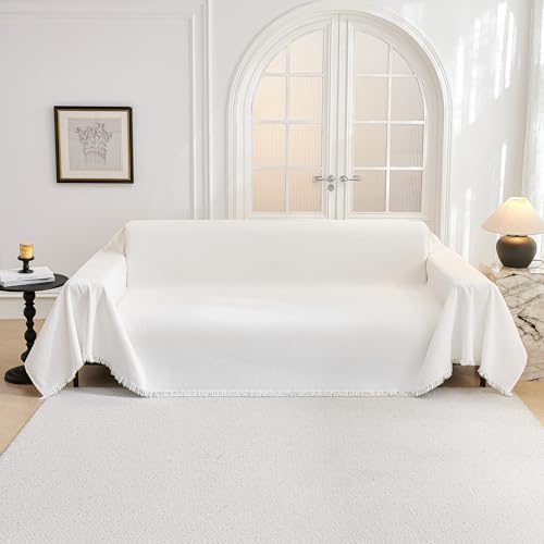 Couch Covers Couch Cover for Dogs Washable (91" x 134" / White)