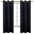 Black Blackout Curtains for Bedroom 63 Inch Long (Black / 42"W x 63"L (Pack of 2))